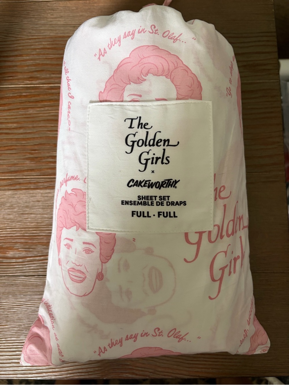 The Golden Girls x Cakeworthy Pink Full Sheet Set